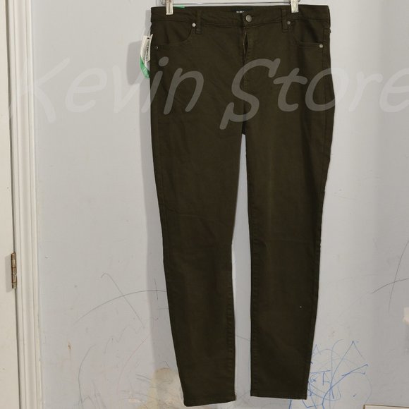 size 12 Green Nwt Buffalo Mid- Rise Tencel Blend Tretchh Skinny Pants Jeans‎ - Picture 1 of 7